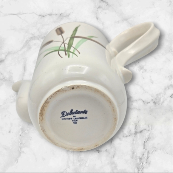 MCM Vintage Homer Laughlin China Cattail Coffee Pot Debutante September's Song - Picture 6 of 11